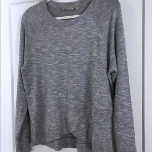 Athleta Criss Cross Heather Gray  Sweatshirt